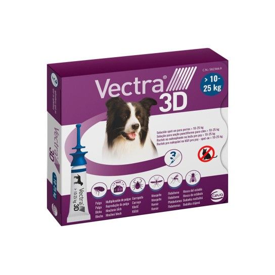 PIPETA VECTRA 3D M 10-25KG 3,6ML 3UN