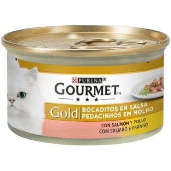 GOURMET GOLD SALMAO E FRANGO 85GR