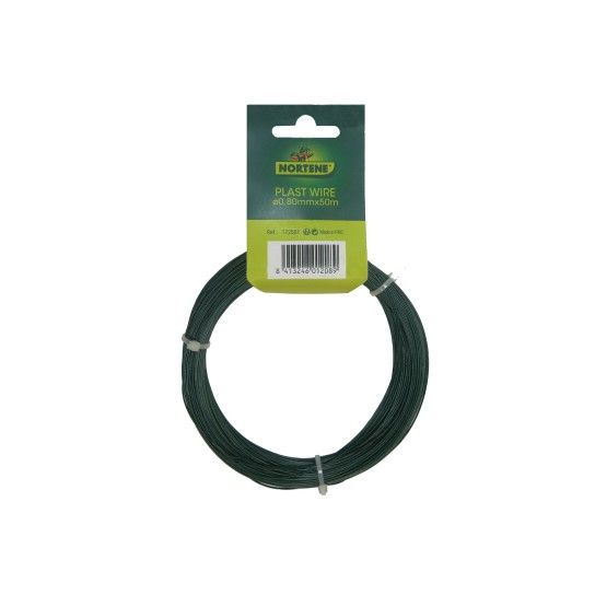 ARAME PLASTIFICADO VERDE 0,8MMX50MT