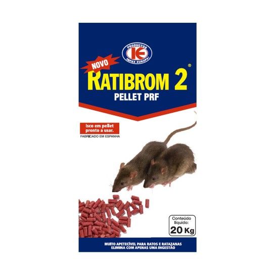 RATICIDA RATIBROM 2 PELLETS 50PPM CX 20KG