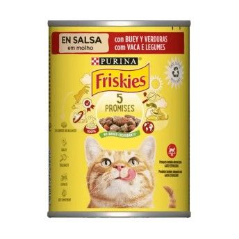 FRISKIES HMIDO GATO MOLHO VACA/ VEGETAIS 400GR