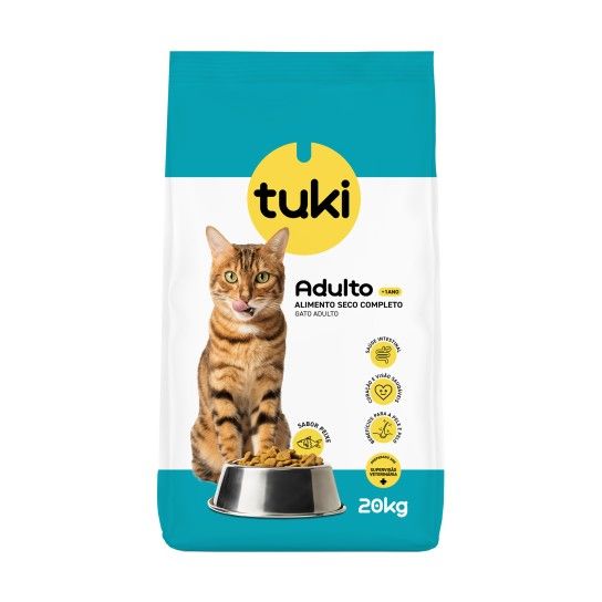 ALIMENTO SECO GATO PEIXE TUKI 20KG ALIMENTO SECO GATO PEIXE TUKI 20KG