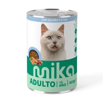 ALIMENTO HÚMIDO GATO MIKA SALMÃO E ATUM MOLHO 415GR ALIMENTO HÚMIDO GATO MIKA SALMÃO E ATUM MOLHO 415GR