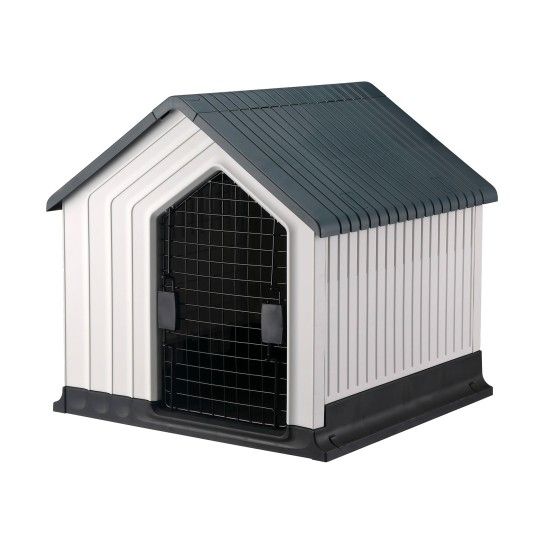 CASOTA C/PORTA CINZA 62X62X61CM CASOTA C/PORTA CINZA 62X62X61CM